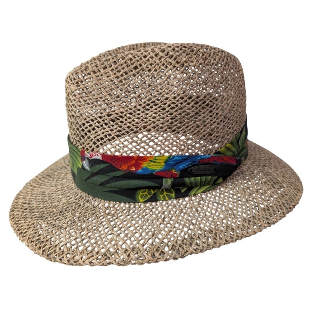 Panama Jack Western Tropical Cowboy Straw Hat 100%‎ Seagrass Size L/XL Vacation